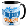 kubek MEGA FAJNY CHŁOPAK czarny
